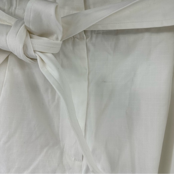 J. Crew White Paperbag Pants Size 12 New with Flaws - Picture 3 of 12